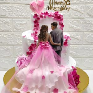 First Anniversary Couple Cake
