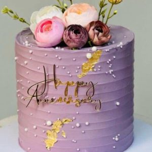 Purple Anniversary Cake