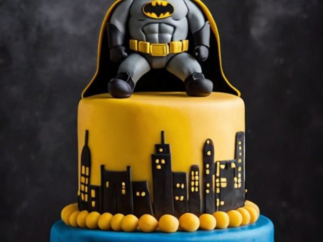 2 Tier Batman Cake