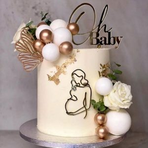 Elegant Mom To Be Cake