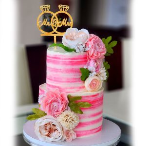 Floral Berry Wedding Cake