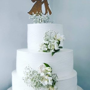 Flowery Wedding Cake