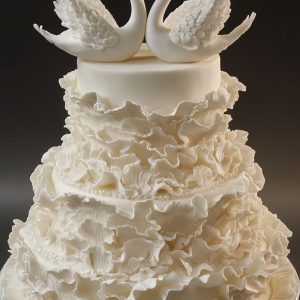 Swan Love Wedding Cake