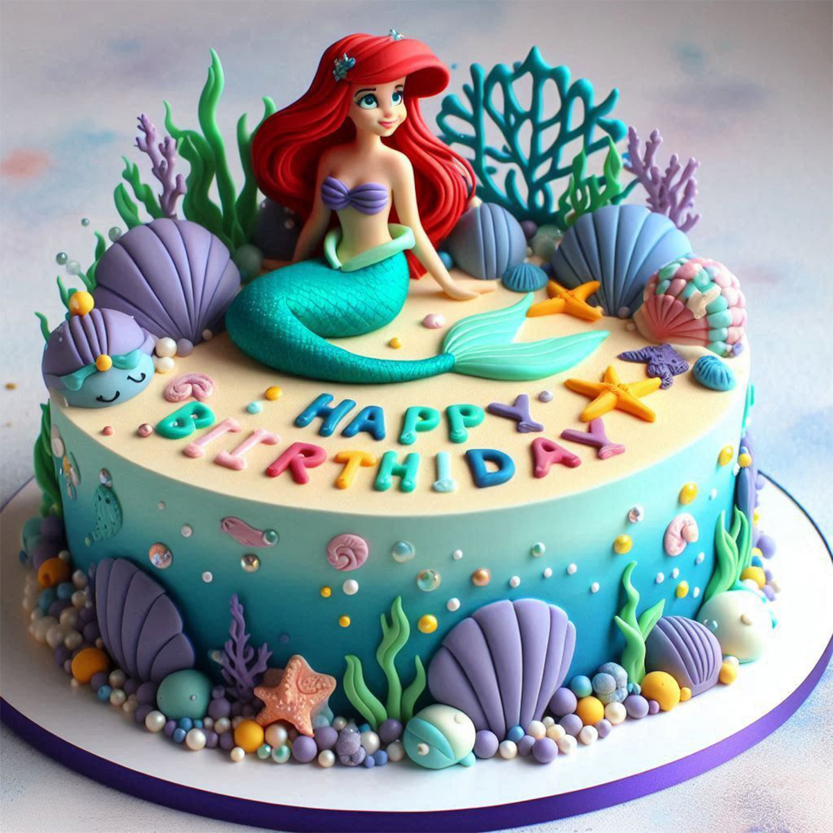 The Little Mermaid Doll Cake