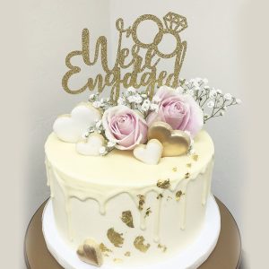 White Truffle Engagement Cake