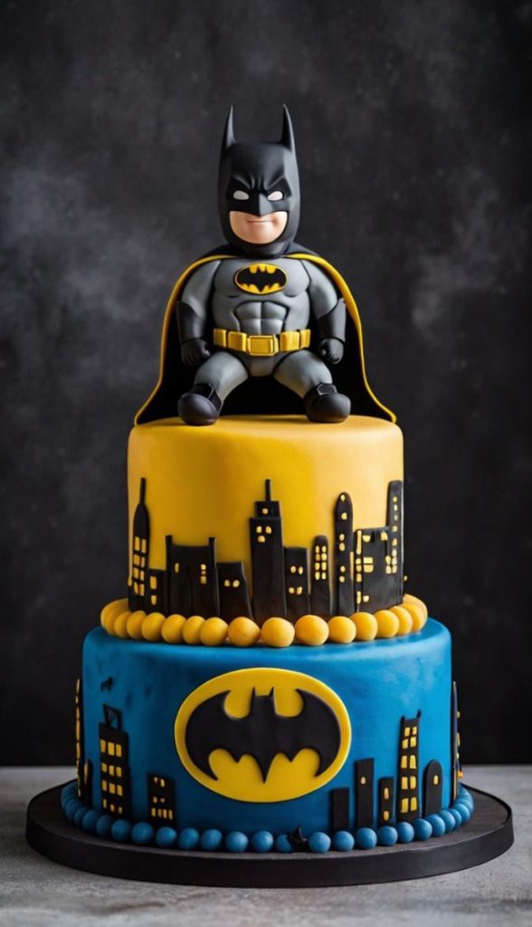 2 Tier Batman Cake