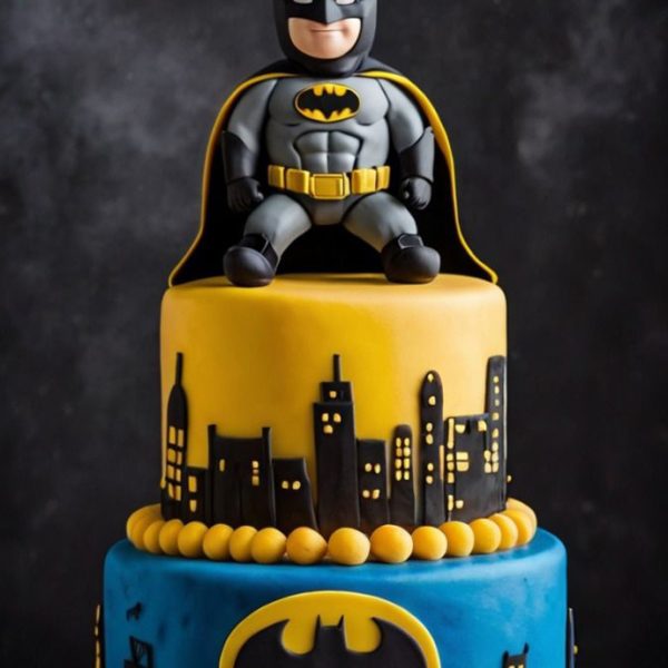 2 Tier Batman Cake