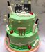 2 Tier Cricket Themed Cake