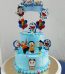 2 Tier Doraemon Theme Cake