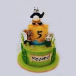 2 Tier Kung Fu Panda Theme Cake