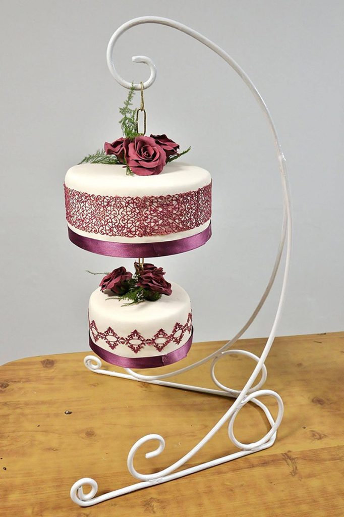 2 Tire Purple Hanging Cake