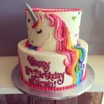 2 Tire Unicorn Birthday Cake
