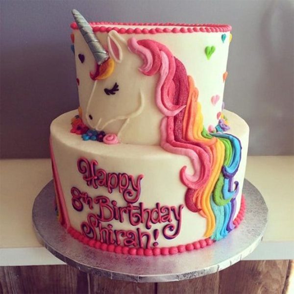 2 Tire Unicorn Birthday Cake