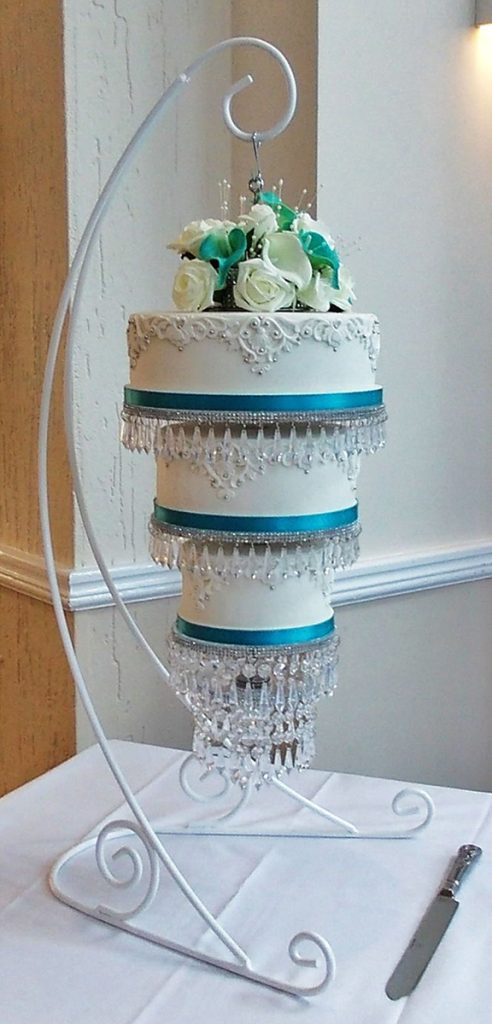 3 Tire Chandelier Hanging Wedding Cake