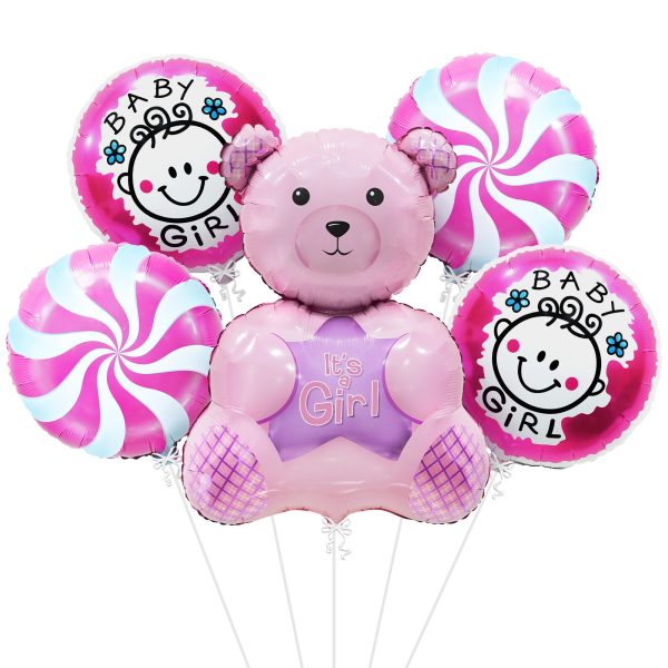 Air or Helium Balloon Teddy Girl