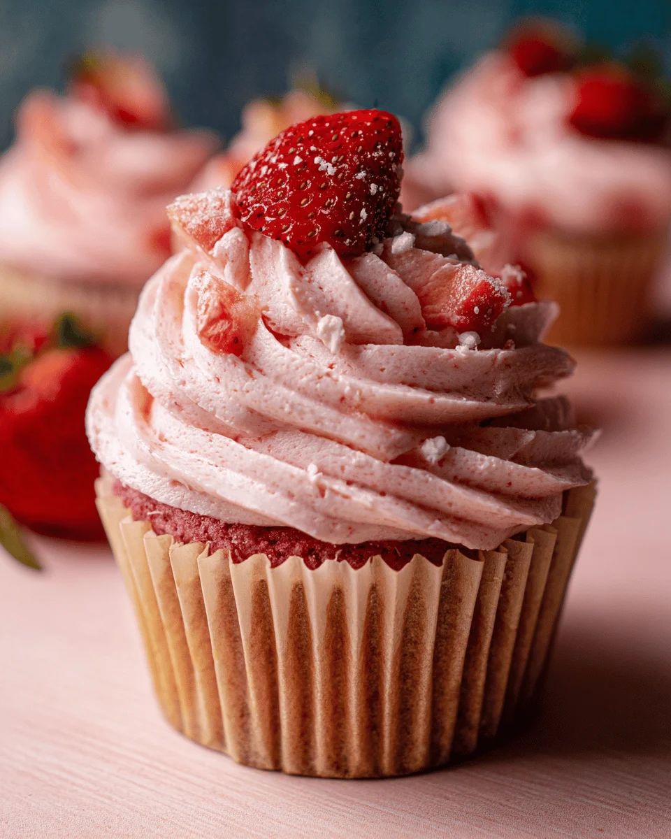American Butter Cream Strawberry Cupcake (Large) American Butter Cream Strawberry Cupcake - Image 1