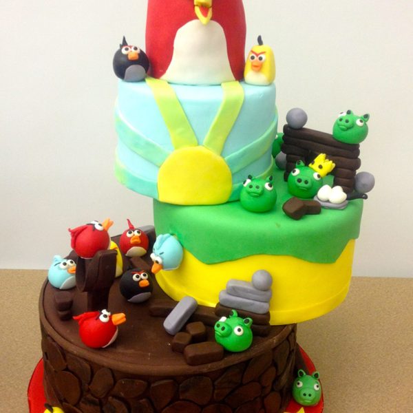 Angry Birds Themed Cake