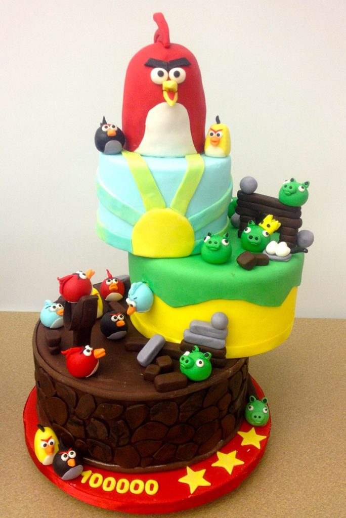 Angry Birds Themed Cake