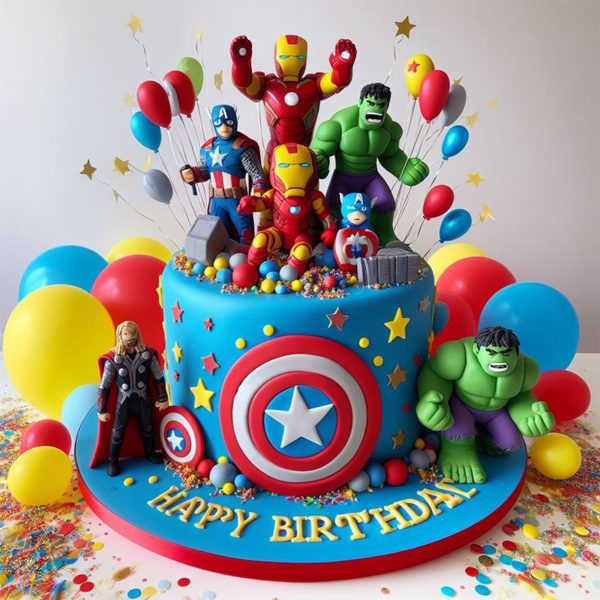 Avengers theme cake