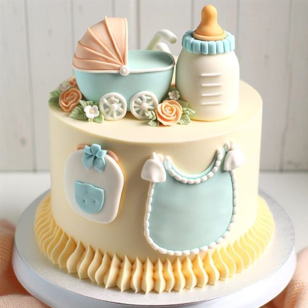 Baby Kit Fondant Cake