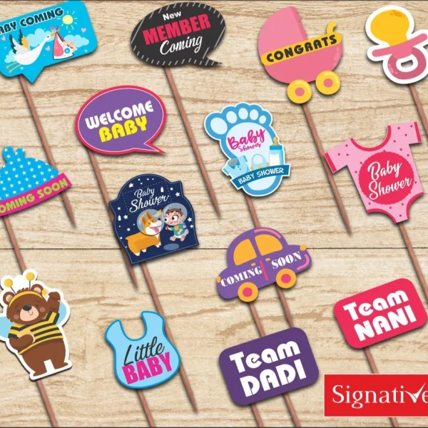 Baby Shower Party Photo Props