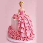 Barbie Sitting On A Drip Cake