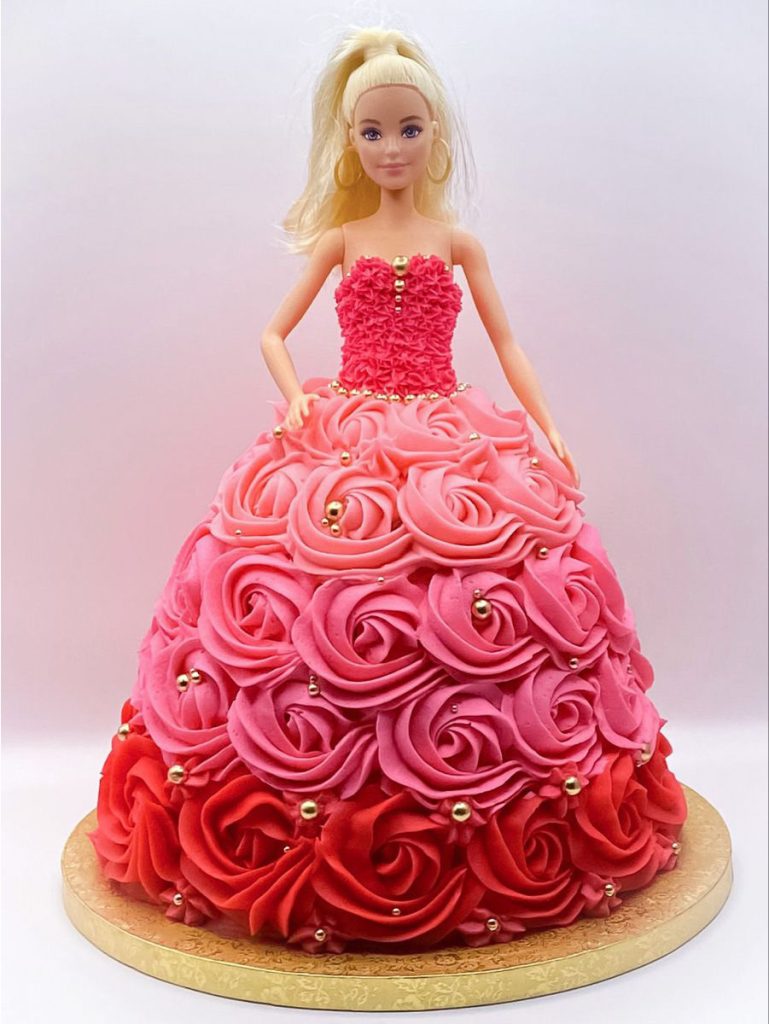 Barbie with Pink Dress Cake