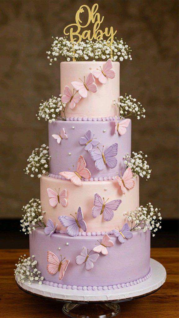 Butterfly and Floral Designer cake