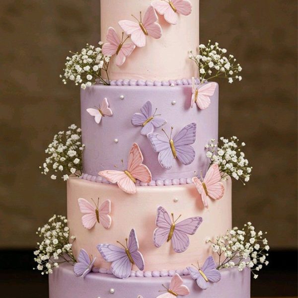 Butterfly and Floral Designer cake