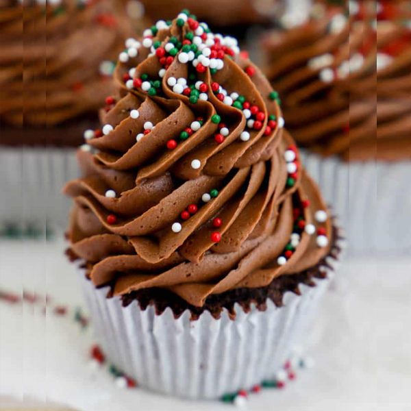 Chocolate Christmas Cupcake