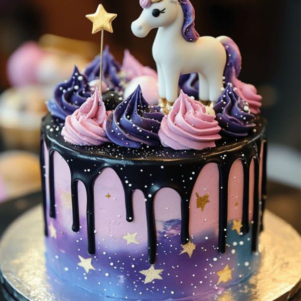 Chocolate Drip Unicorn Cake