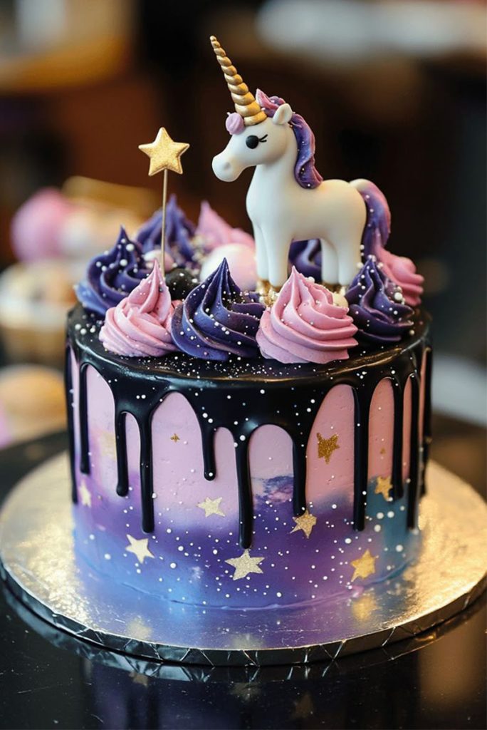 Chocolate Drip Unicorn Cake