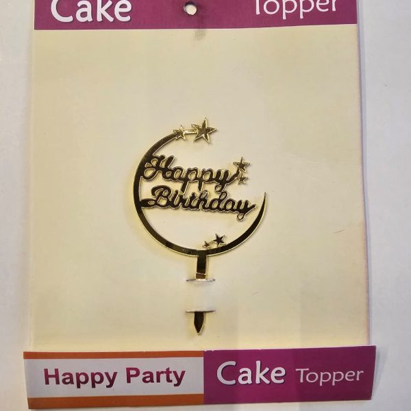 Circle Happy Birthday with stars 2