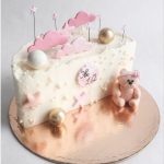 Clouds Themed Half Year Birthday Cake