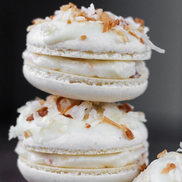 Coconut Yuzu Italian Macrons