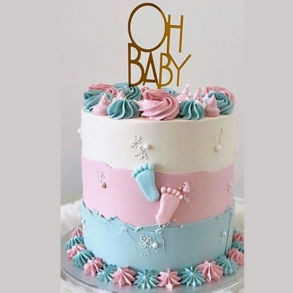 Creamy Gender Reveal Cake