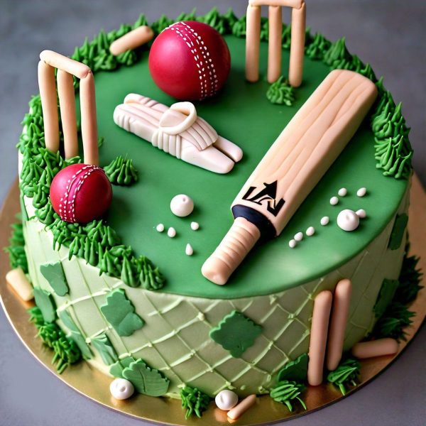 Cricket Theme Cake