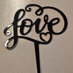 Cursive Text “Love” Topper