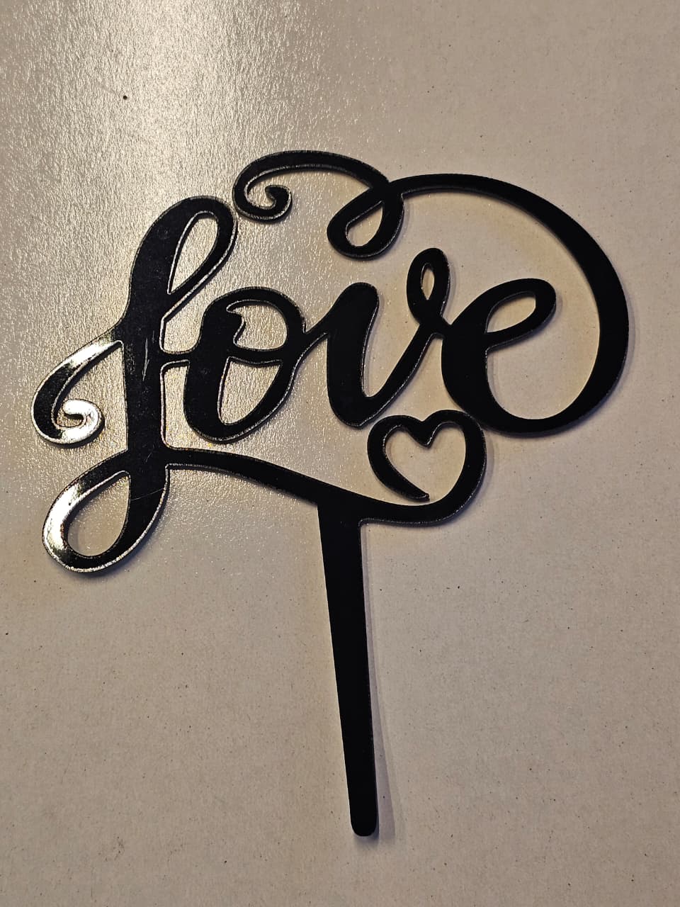 Cursive Text “Love” Topper Cursive Text “Love” Topper - Image 1