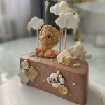 Cute Lion Half Birthday Cake