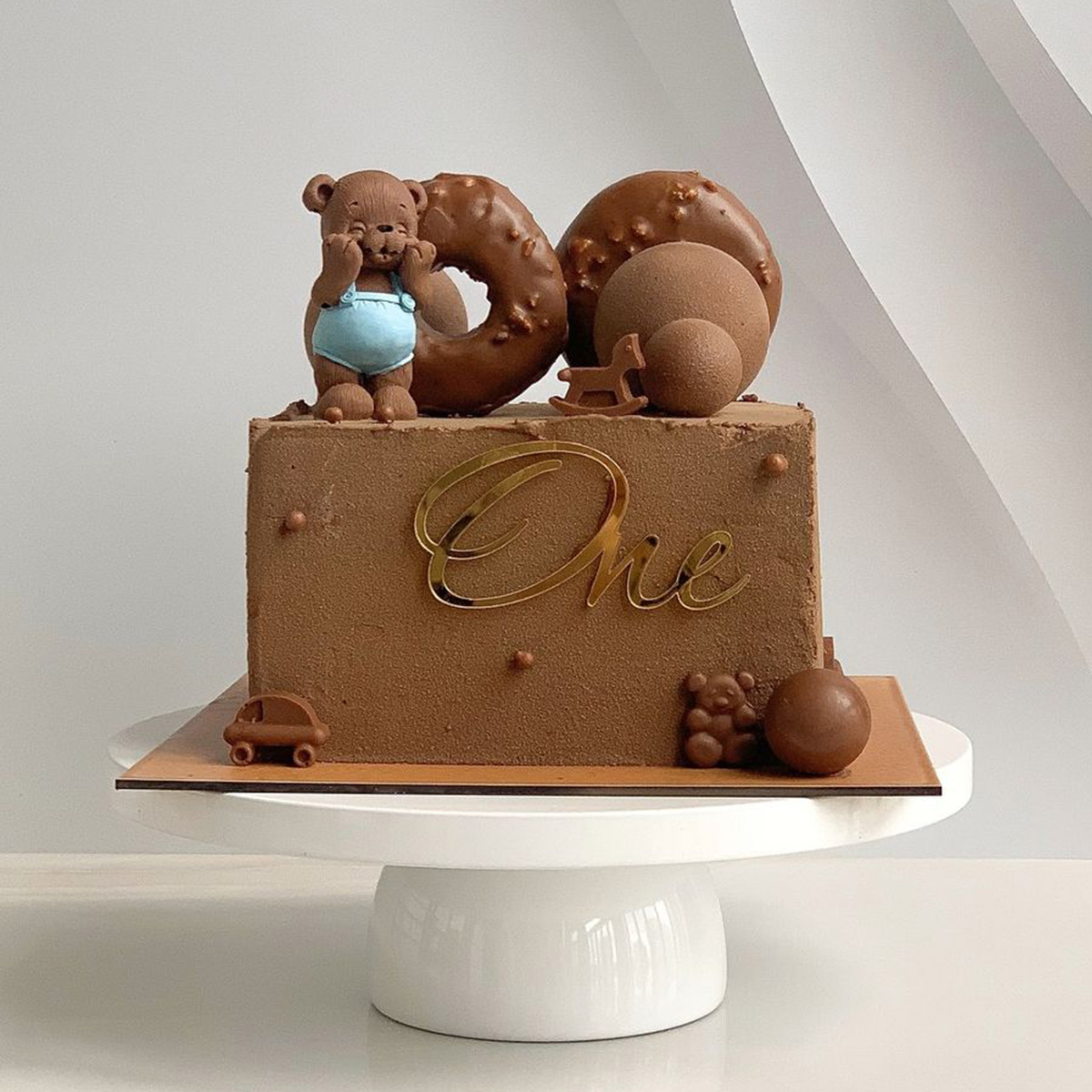 Donut with Bear Cake 1 Donut with Bear Cake