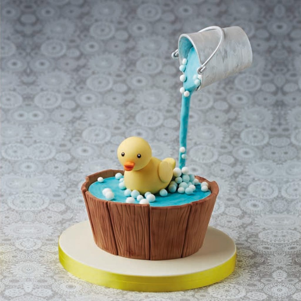 Duckling In Pool Anti Gravity Cake