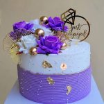 Elegant Blackcurrant Engagement Cake