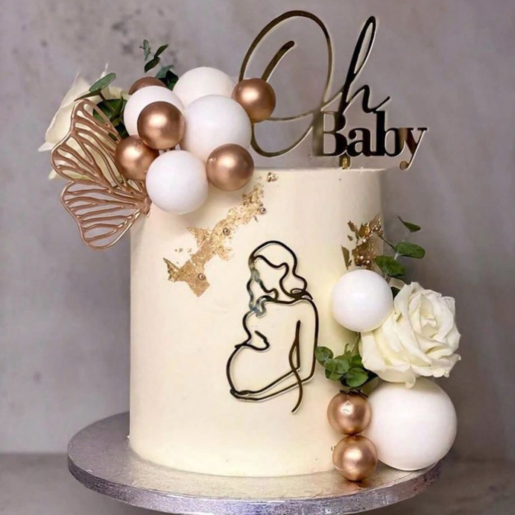 Elegant Mom To Be Cake