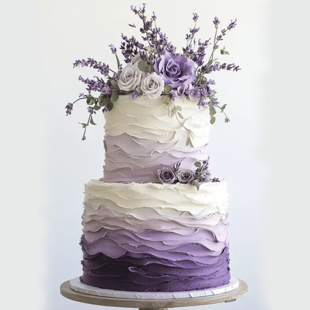 Elegant Purple Wedding Cake