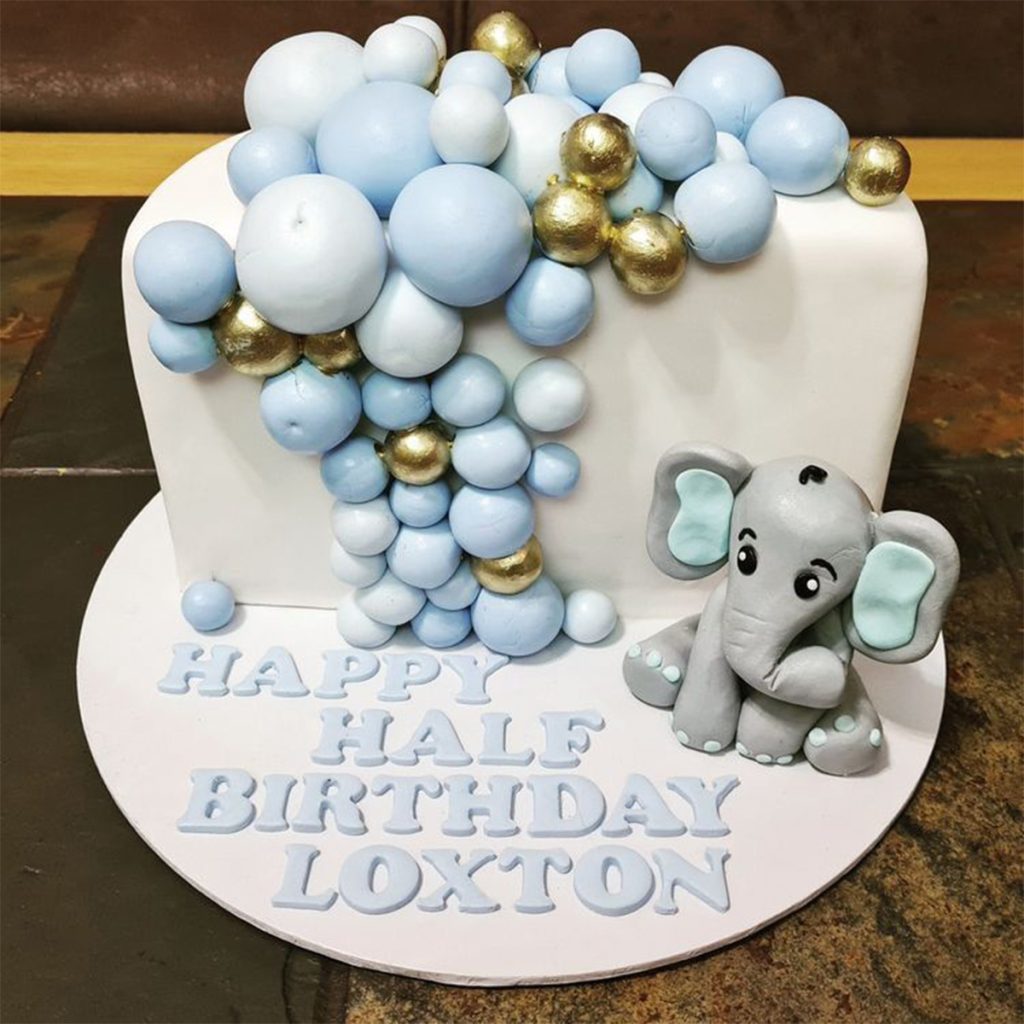 Elephant Half Birthday Cake