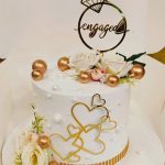 Engagement Cake with Golden Balls