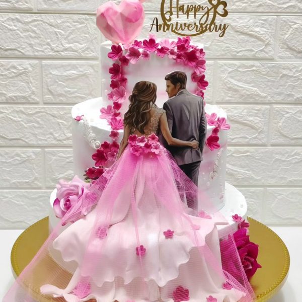 First Anniversary Couple Cake