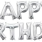 Foil Balloon HBD  Letters Silver