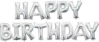 Foil Balloon HBD Letters Silver Foil Balloon HBD Letters Silver - Image 1